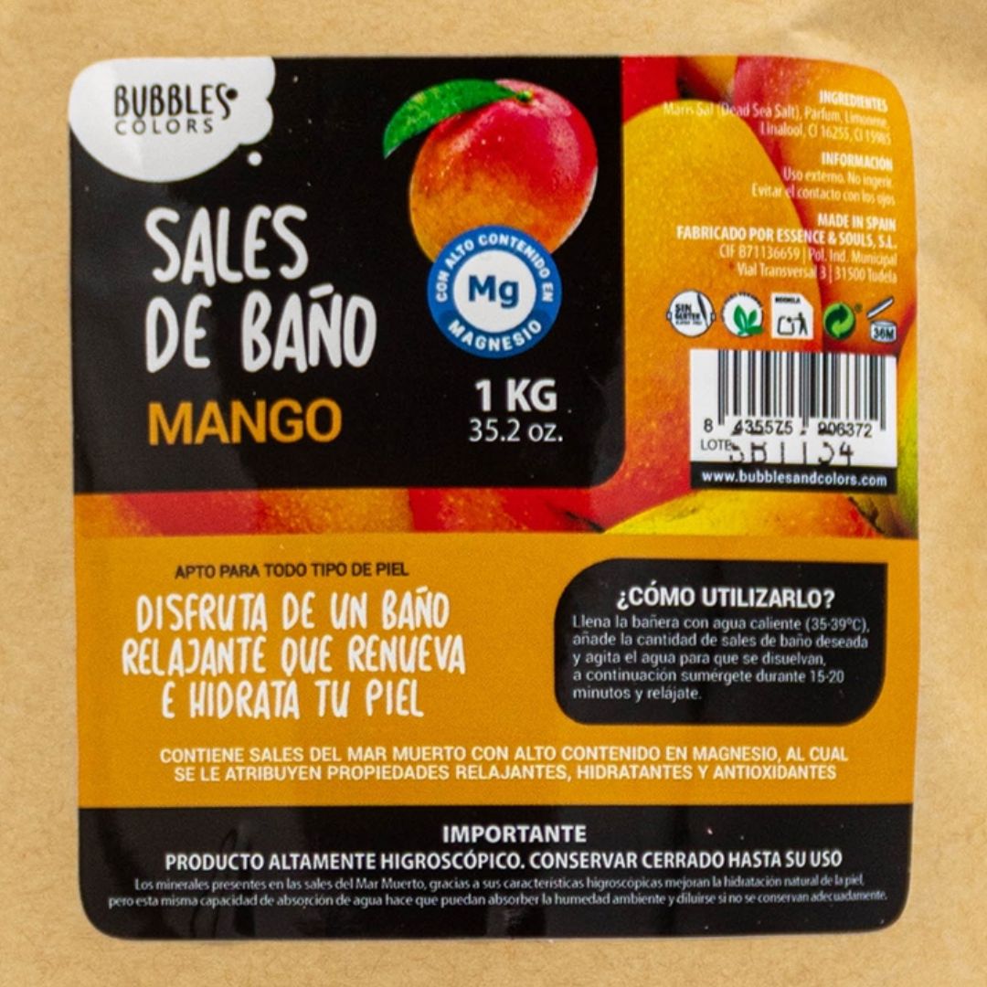 Sales de Baño ricas en Magnesio – Aroma MANGO - Imagen 2