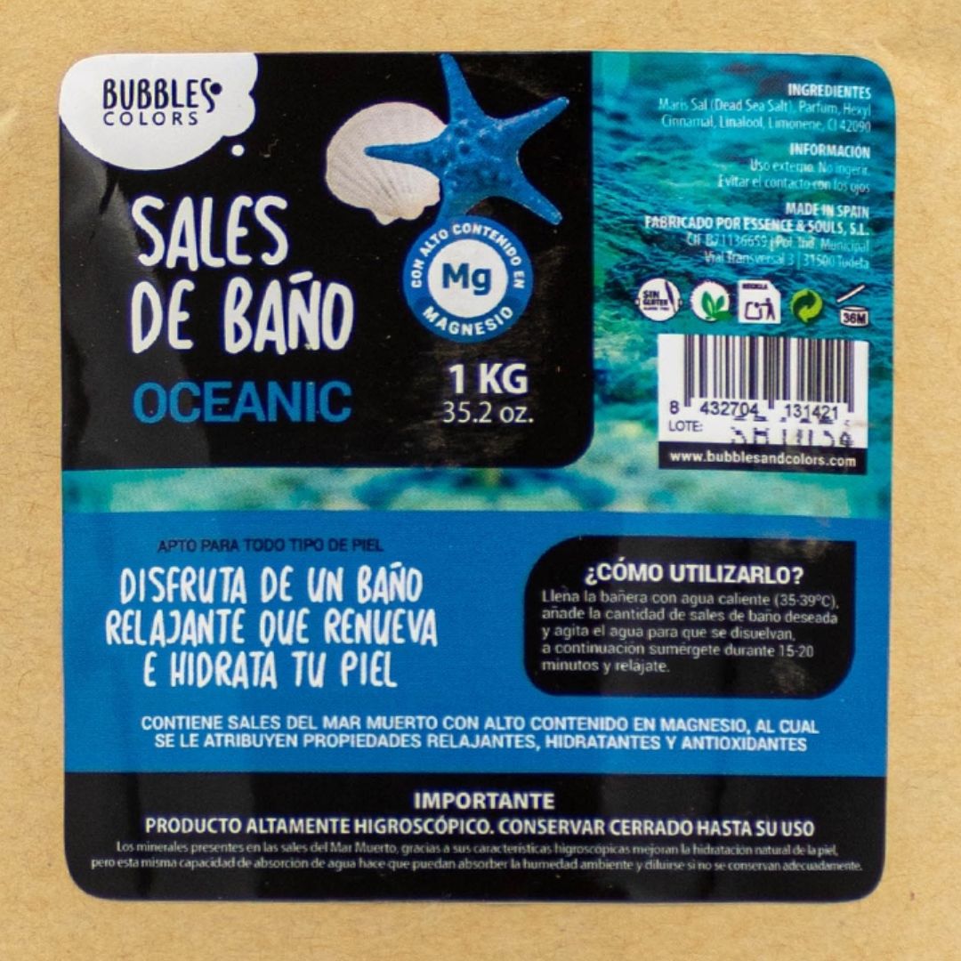 Sales de Baño ricas en Magnesio – Aroma OCEANIC - Imagen 2