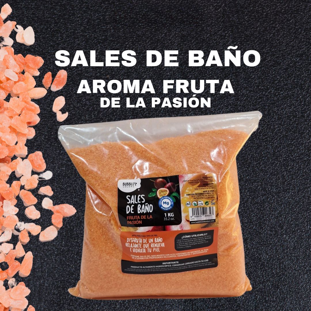 Sales de Baño ricas en Magnesio – Aroma FRUTA DE LA PASIÓN