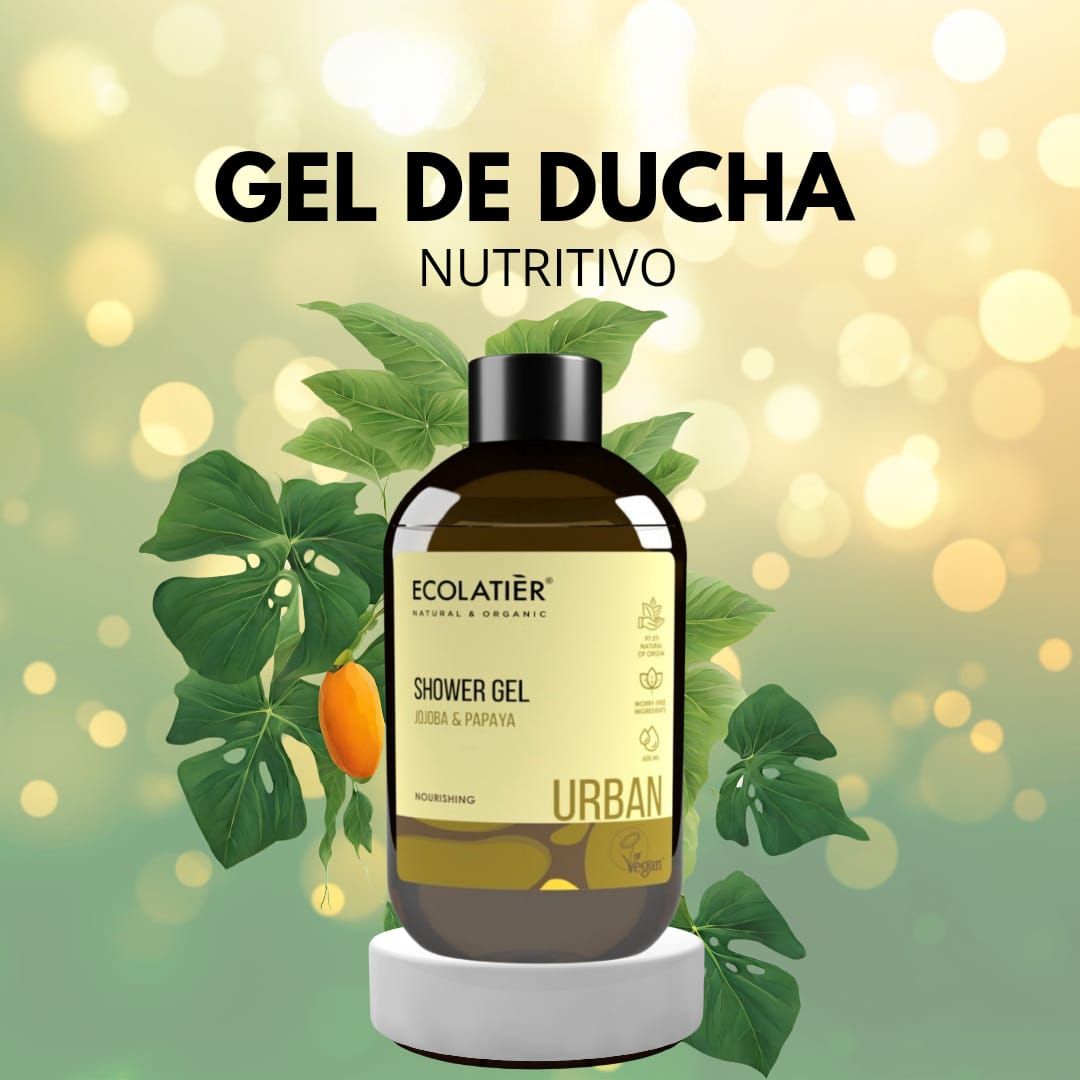 ECOLATIER Gel de Ducha Nutritivo Jojoba y Papaya