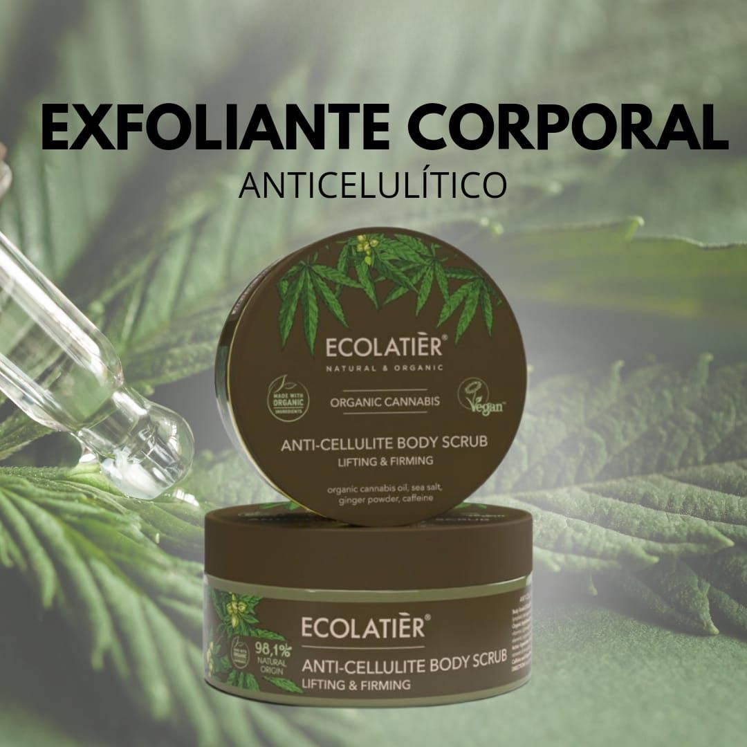 ECOLATIER Exfoliante Corporal Anticelulítico Lifting y Firmeza Cannabis Ecológico