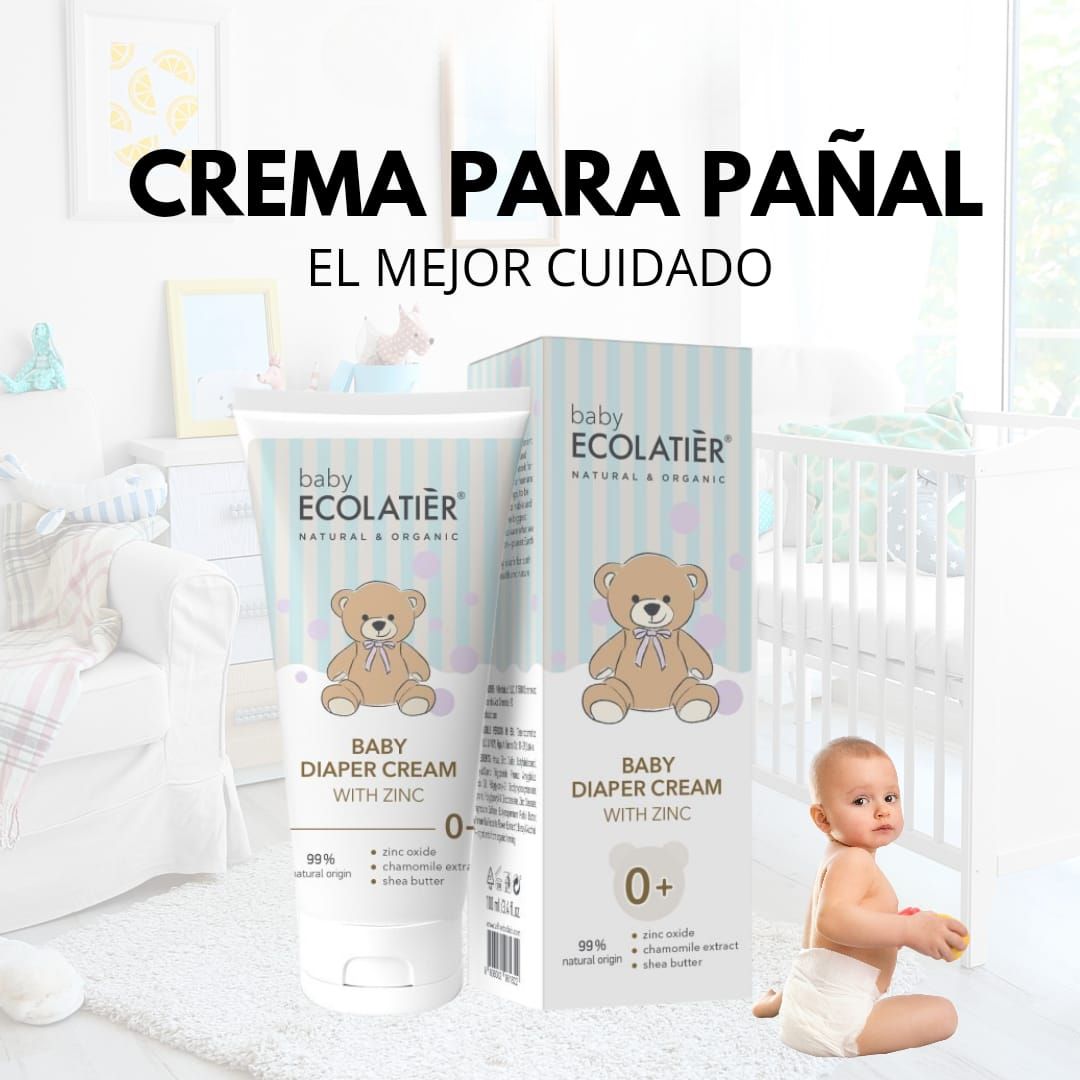 ECOLATIER Crema para el Pañal del Bebé con Zinc