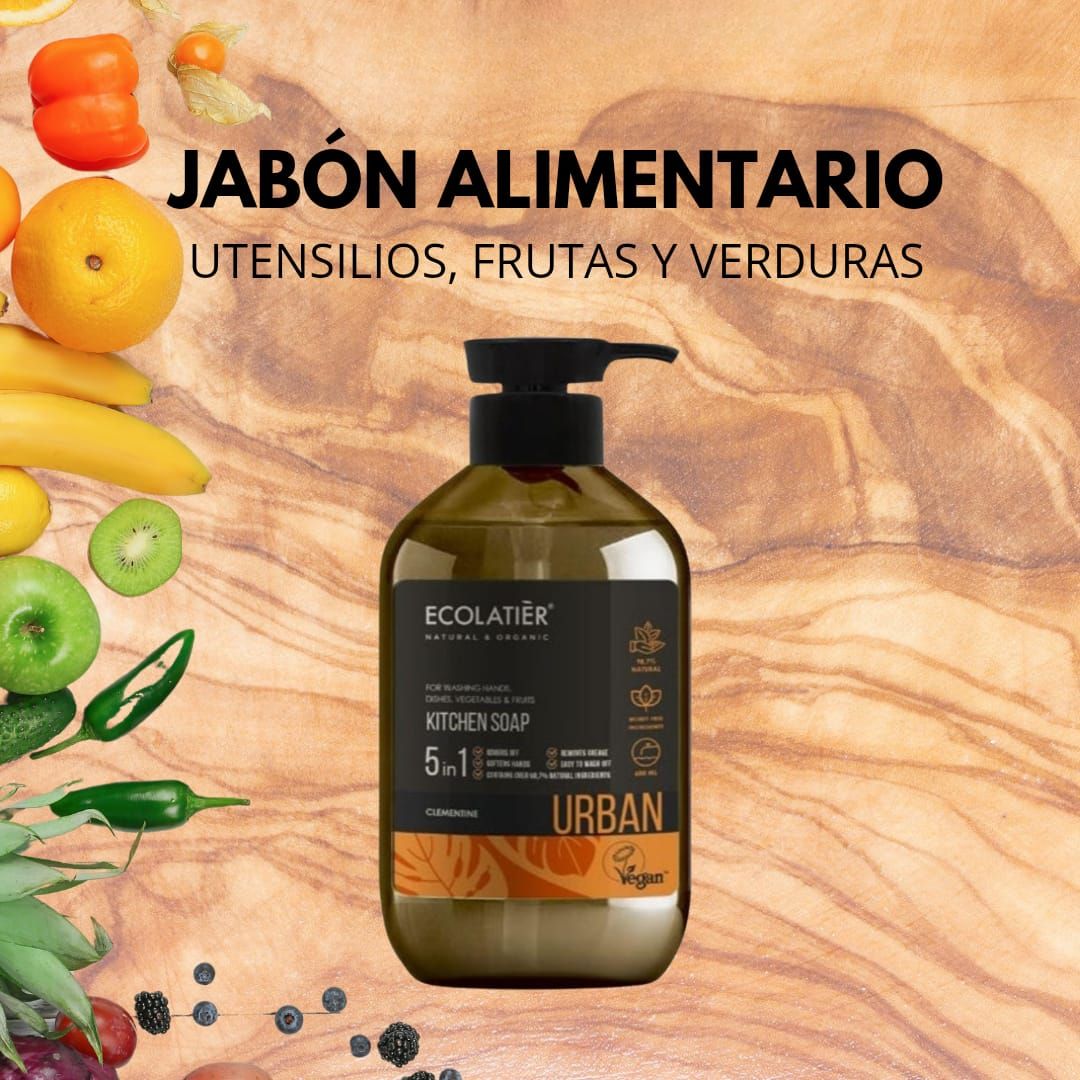 ECOLATIER Jabón Líquido de Cocina Clementina
